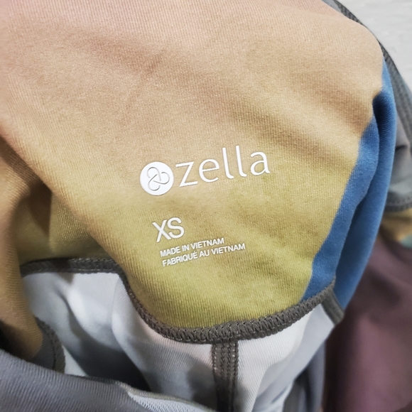 Zella New Hugh Waist Crop Leggings Size XS NWT Colorful Tie Knot Ankle - Picture 6 of 6